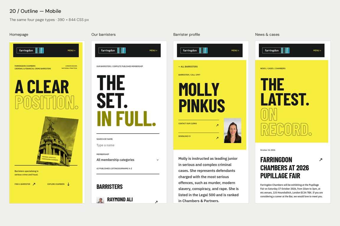 Outline — Mobile layouts